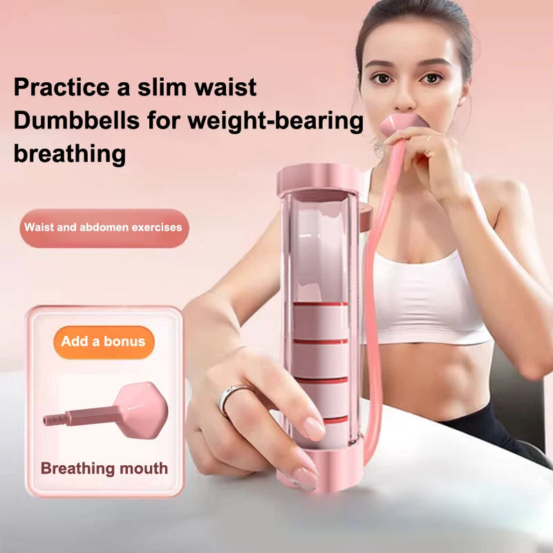 Premium Set of Abdominal Muscle and Lung Capacity Training Tools, Breathing Exercise Device for Men and Women