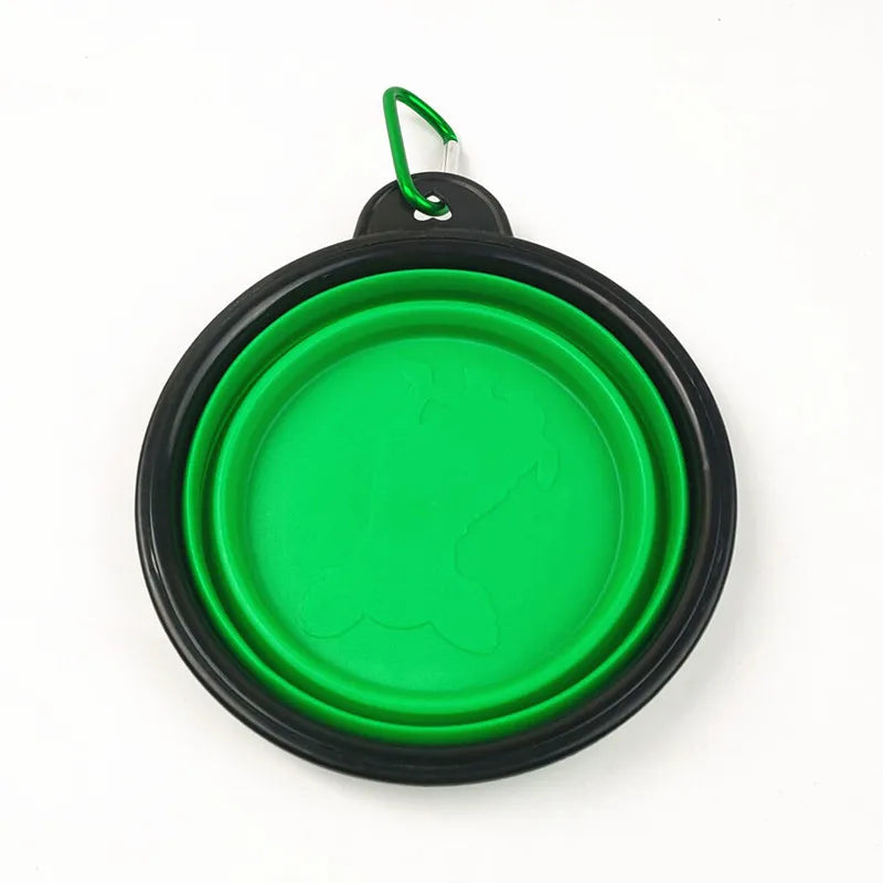 Portable Pet Food Bowl  Durable TPR Bowl  Cat and Dog Food Pet Silicone Collapsible Bowl Portable Travel Outdoor Water Food Bowl