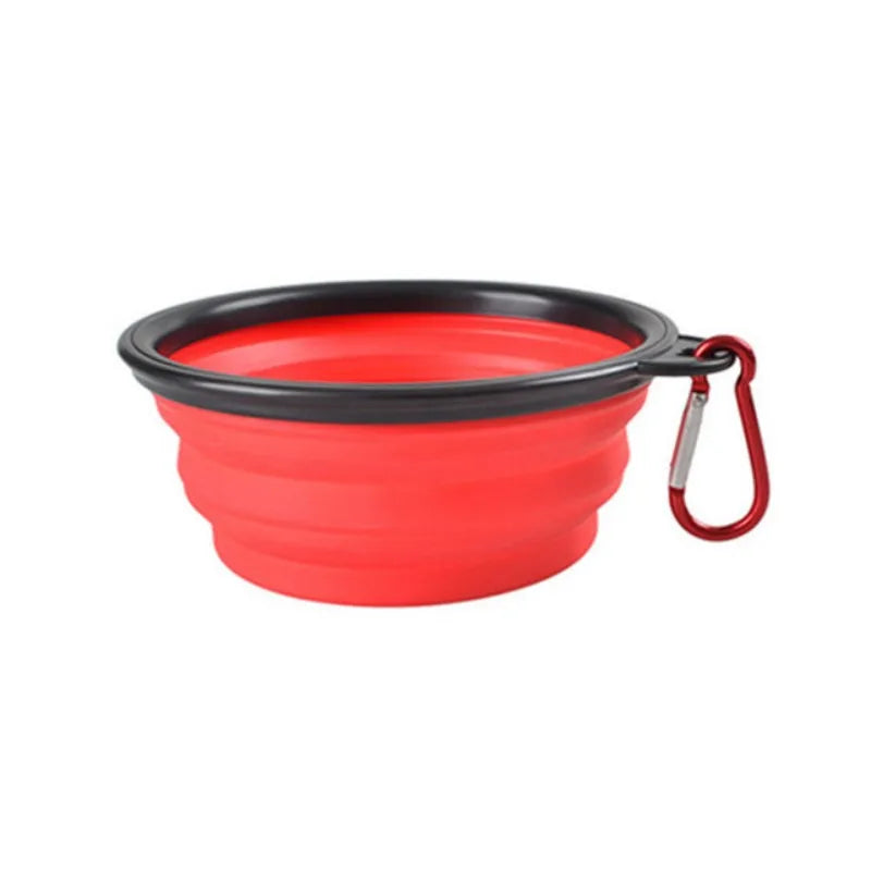 Portable Pet Food Bowl  Durable TPR Bowl  Cat and Dog Food Pet Silicone Collapsible Bowl Portable Travel Outdoor Water Food Bowl