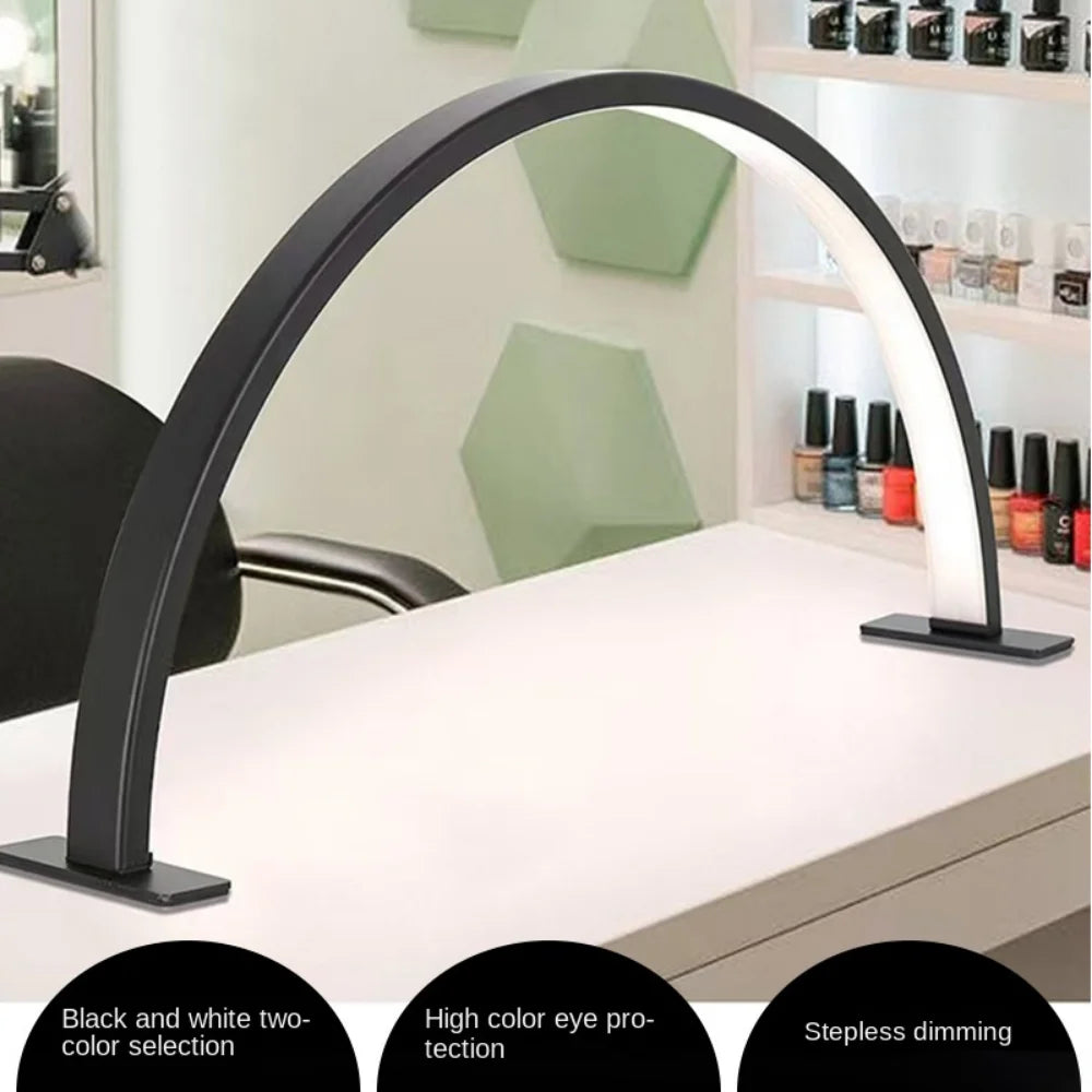 Dimmable U-shaped Nail Lamp 3 Light Color Eye Protect Half Moon Nail Light 180-degree illumination Multi-functional