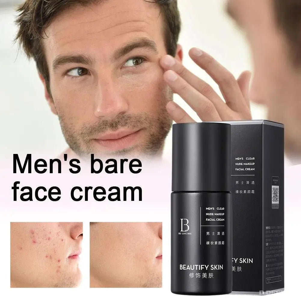 Lazy Men's Isolation Cream Invisible Pores Facial Brighten Correcting Skin Tone Refreshing Moisturizing Oil Control Cosmetics