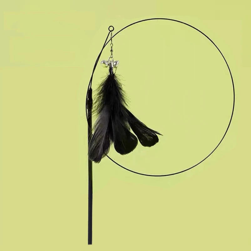 New strong suction cup cat teaser with bell long rod detachable cat self-entertainment toy