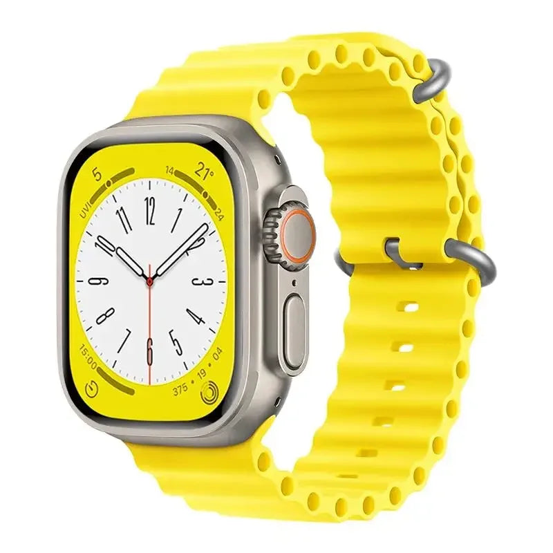 Ocean Strap for Apple Watch Ultra 2 Band 49mm 44mm 40mm 45mm 41mm 42mm 46mm 38mm Silicone Bracelet iWatch Series 10 9 SE 8 7 6 5