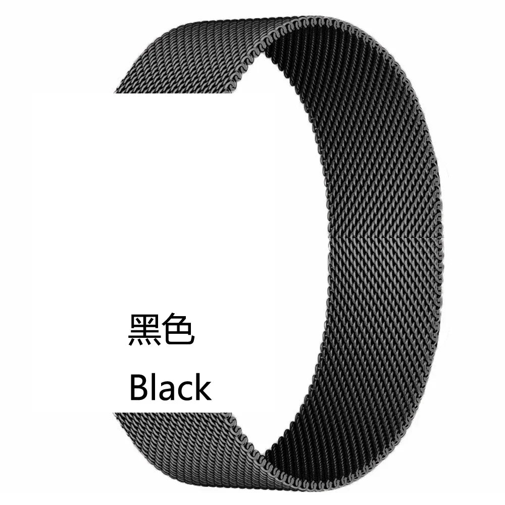 Stainless steel metallic Milan strap suitable for Apple Watch series 987654321 men and women to replace mesh strap