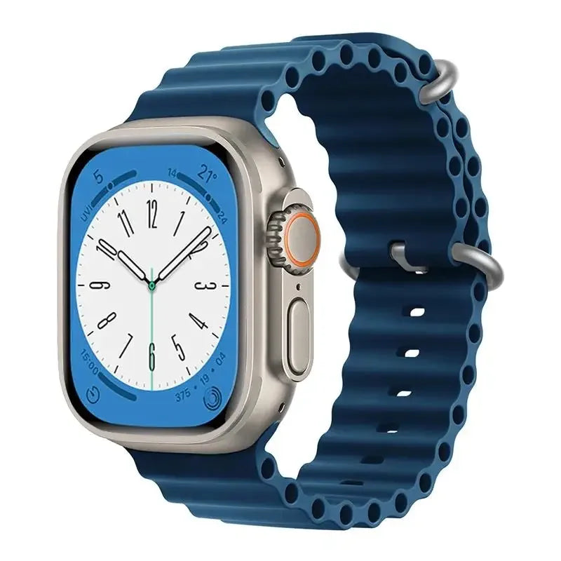 Ocean Strap for Apple Watch Ultra 2 Band 49mm 44mm 40mm 45mm 41mm 42mm 46mm 38mm Silicone Bracelet iWatch Series 10 9 SE 8 7 6 5
