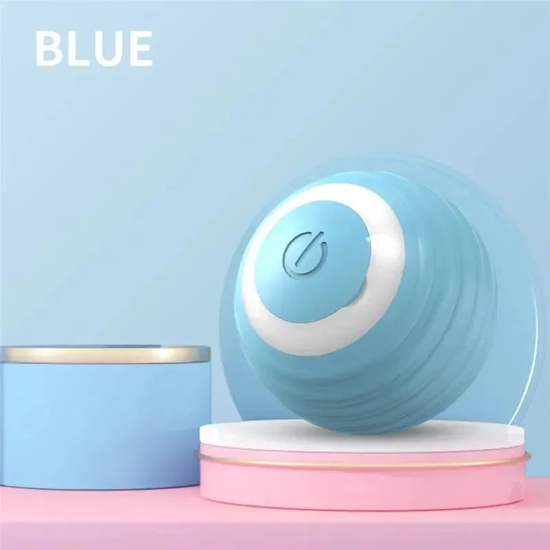 Cat Interactive Ball Toy Automatic Rolling Ball Faux Tail Rechargeable Pet Electric Toy Dog Cat Training Imitate Mouse Products