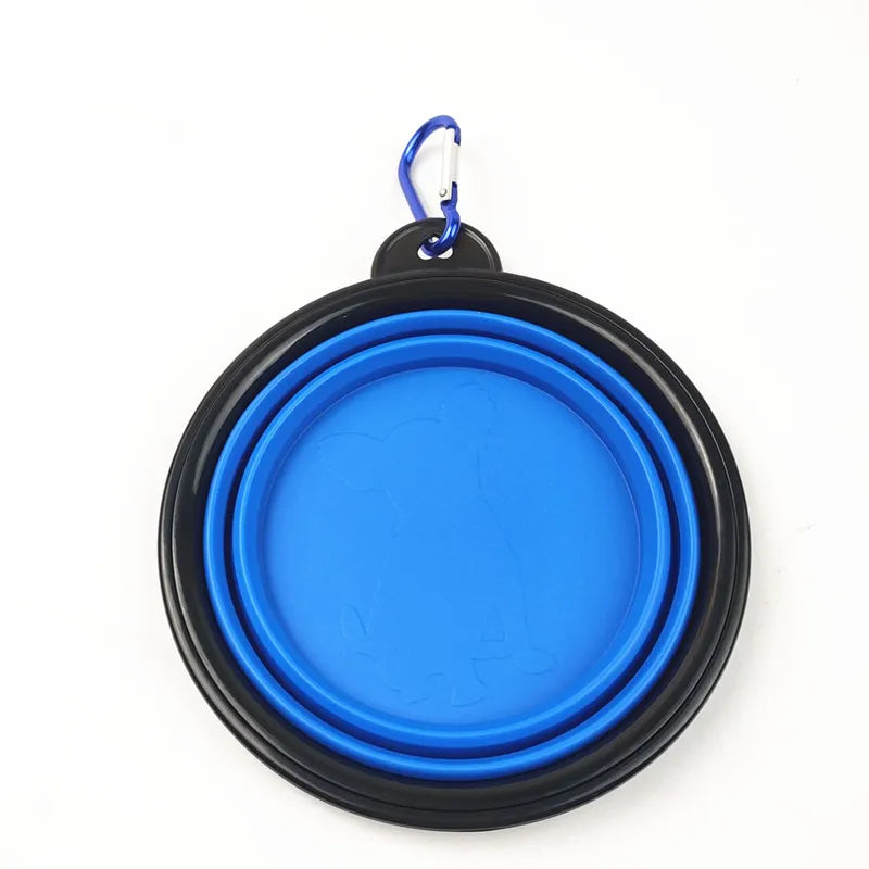 Portable Pet Food Bowl  Durable TPR Bowl  Cat and Dog Food Pet Silicone Collapsible Bowl Portable Travel Outdoor Water Food Bowl
