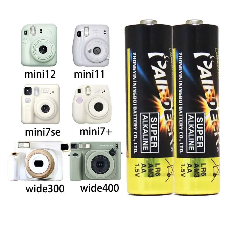 AA 1.5V LR6 dry cell battery Suitable  for fujifilm instax mini 12 11 40 41 7s 7se 7+ camera