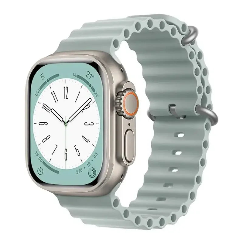 Ocean Strap for Apple Watch Ultra 2 Band 49mm 44mm 40mm 45mm 41mm 42mm 46mm 38mm Silicone Bracelet iWatch Series 10 9 SE 8 7 6 5