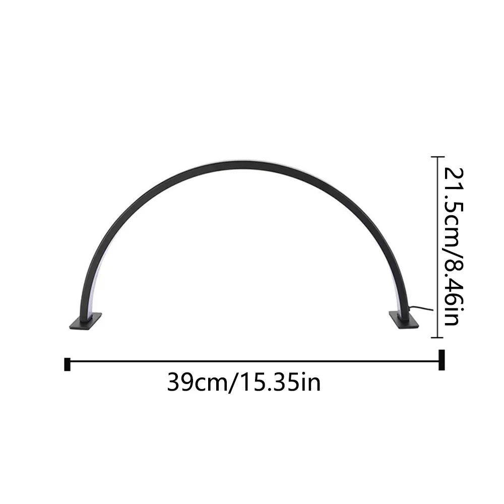 Dimmable U-shaped Nail Lamp 3 Light Color Eye Protect Half Moon Nail Light 180-degree illumination Multi-functional