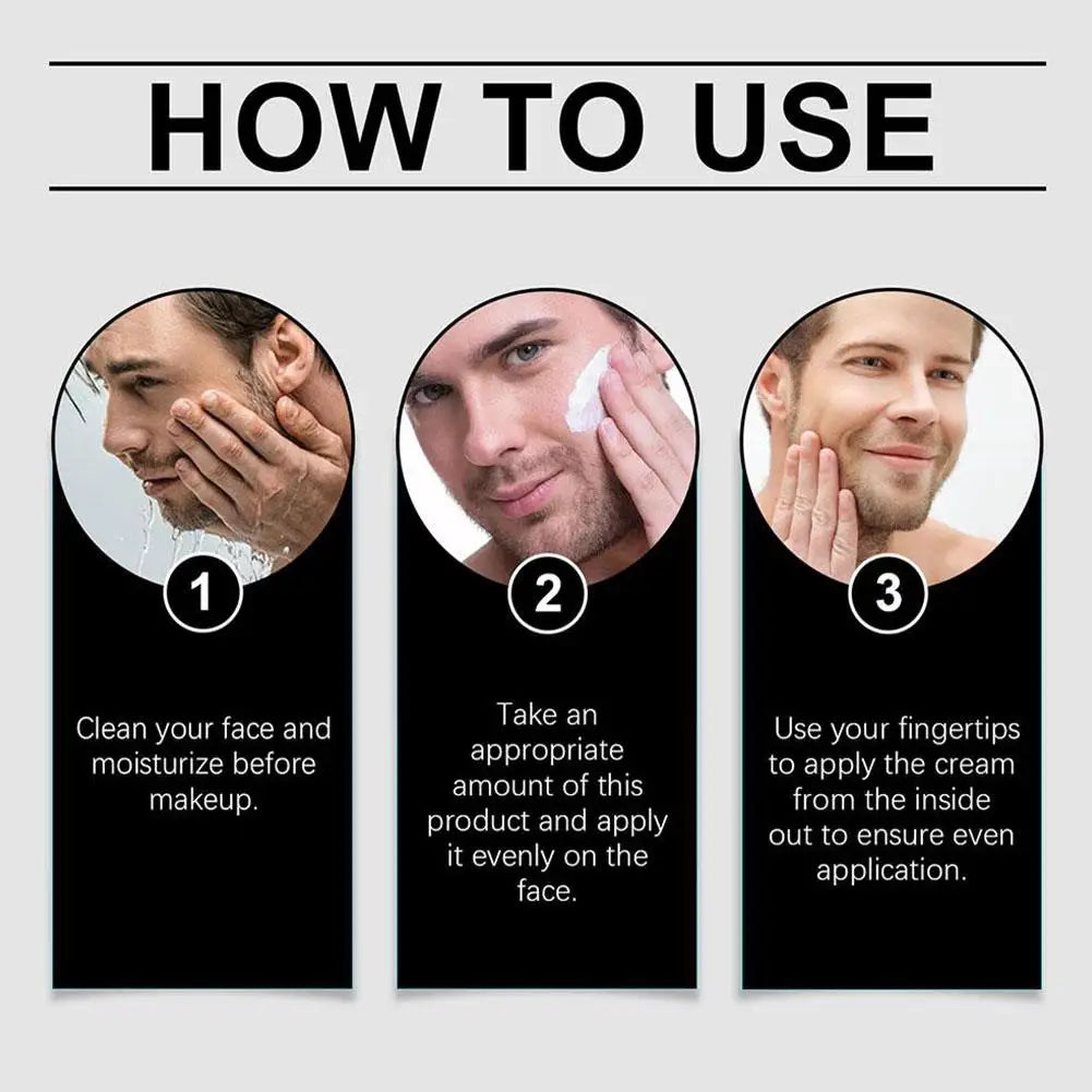 Lazy Men's Isolation Cream Invisible Pores Facial Brighten Correcting Skin Tone Refreshing Moisturizing Oil Control Cosmetics