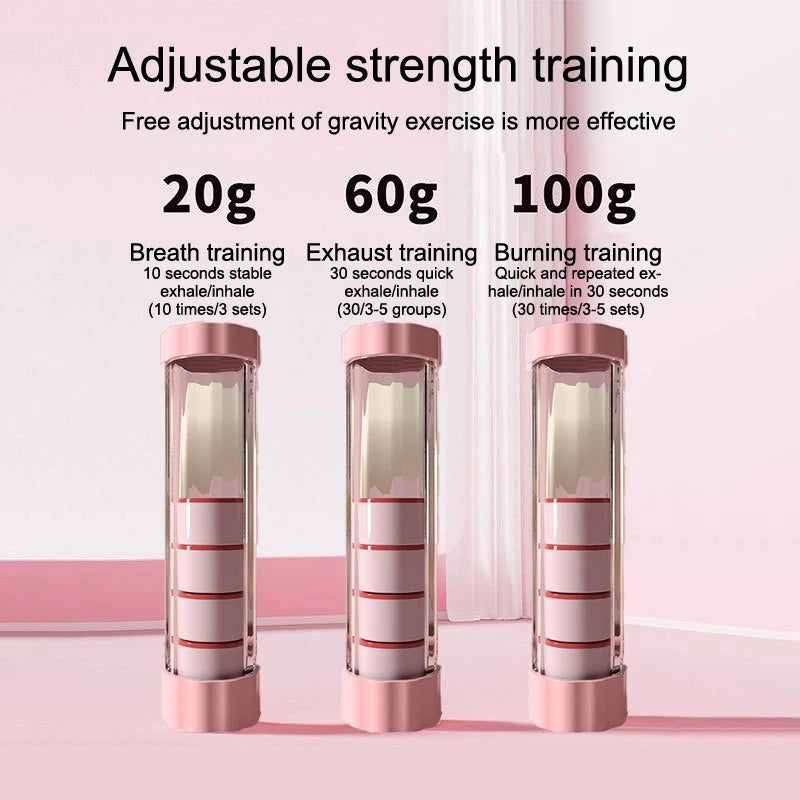 Premium Set of Abdominal Muscle and Lung Capacity Training Tools, Breathing Exercise Device for Men and Women