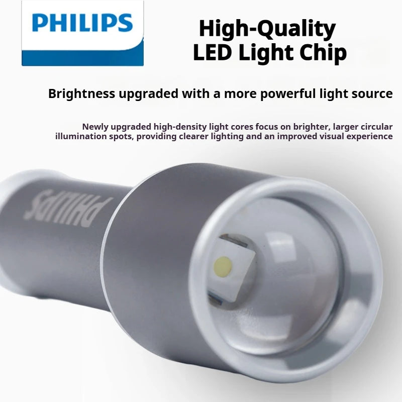 2025 New Philips SFL2251 EDC Fashionable Aluminum Flashlight Replaceable Battery Zoomable Mini Size Suitable for Outdoor Camping