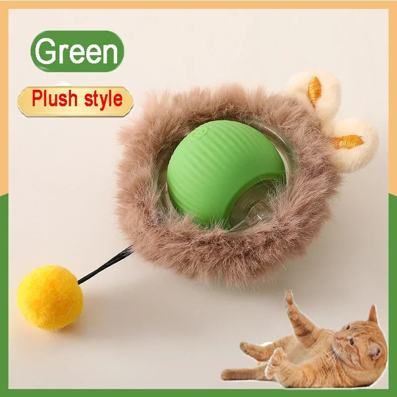 Interactive Cat Toys Automatic Rolling Ball Fake Tail Rechargeable Electric Pet Interactive Toy Dog Training Imitate Mouse Tail