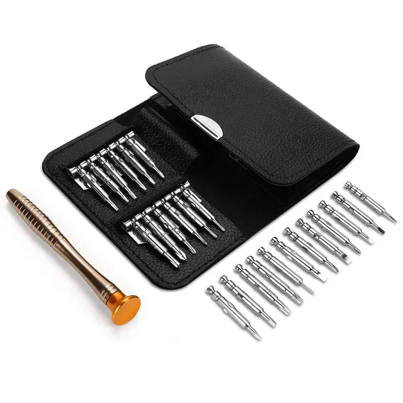 Mini Precision Screwdriver Set 25 in 1 Electronic Torx Screwdriver Opening Repair Tools Kit for iPhone Camera Watch Tablet PC