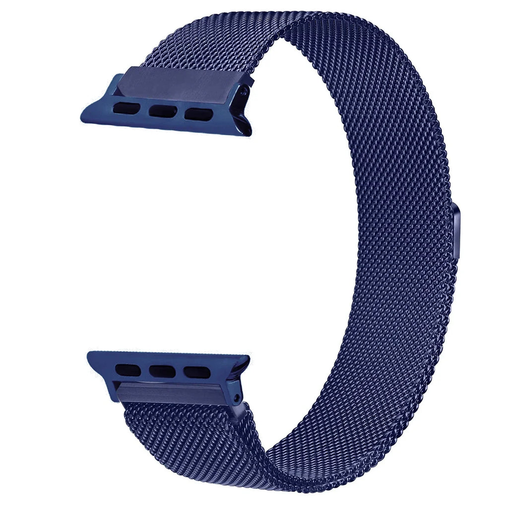 Stainless steel metallic Milan strap suitable for Apple Watch series 987654321 men and women to replace mesh strap
