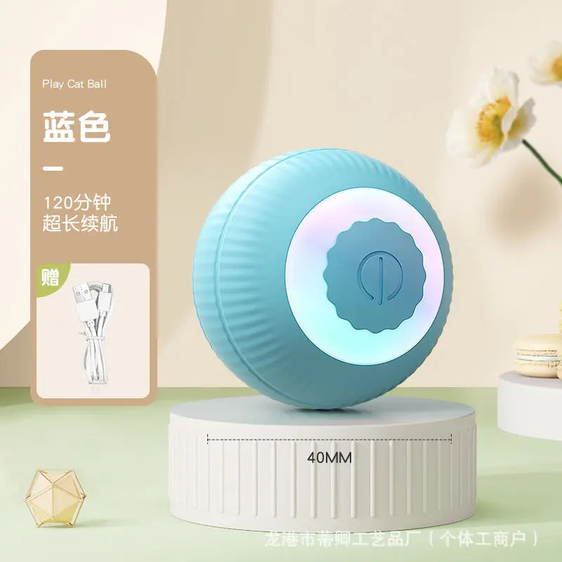 Interactive Cat Toys Automatic Rolling Ball Fake Tail Rechargeable Electric Pet Interactive Toy Dog Training Imitate Mouse Tail