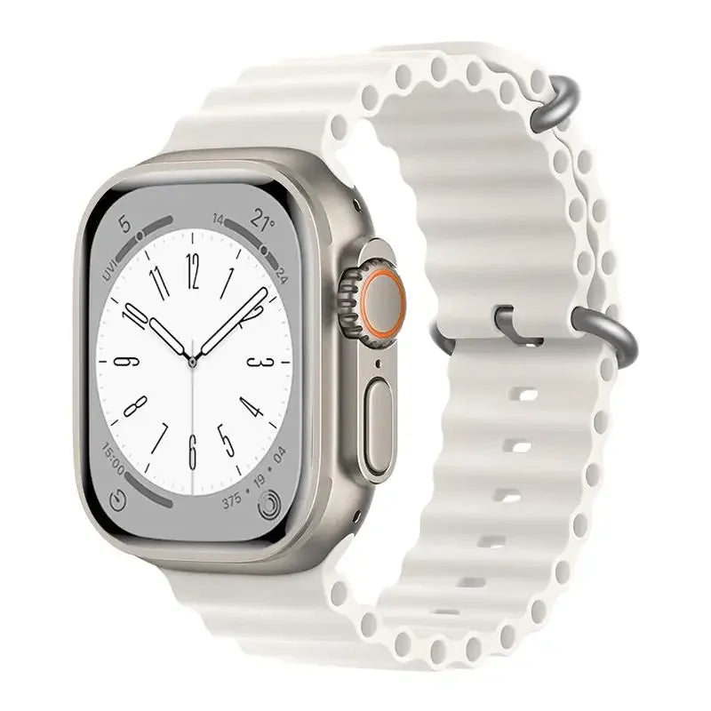 Ocean Strap for Apple Watch Ultra 2 Band 49mm 44mm 40mm 45mm 41mm 42mm 46mm 38mm Silicone Bracelet iWatch Series 10 9 SE 8 7 6 5