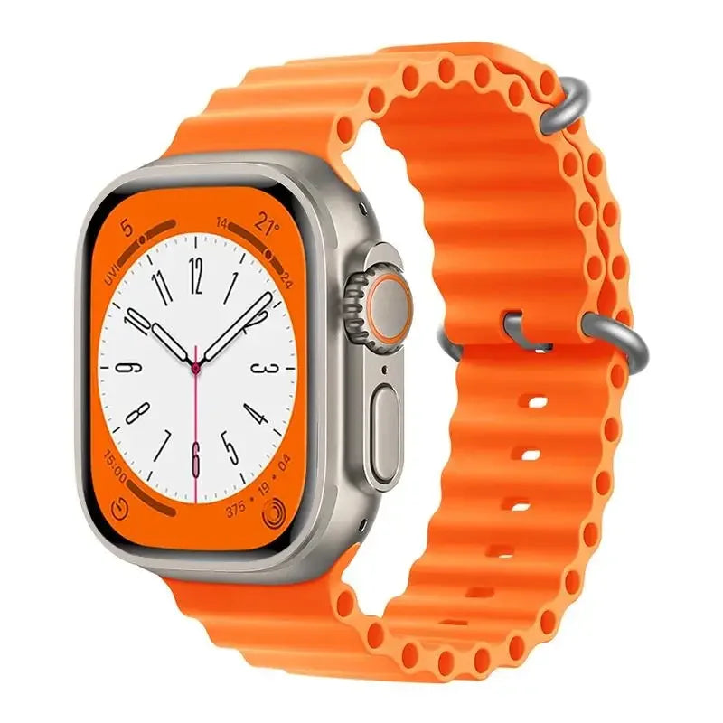 Ocean Strap for Apple Watch Ultra 2 Band 49mm 44mm 40mm 45mm 41mm 42mm 46mm 38mm Silicone Bracelet iWatch Series 10 9 SE 8 7 6 5