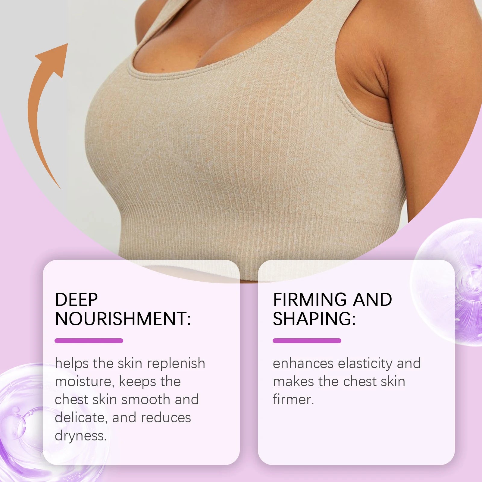 Firming Breast Serum Lift & Hydrate Chest Skin Moisturizing Improve Sagging Skin Firming Nourishing Shape Chest Lifting Serum