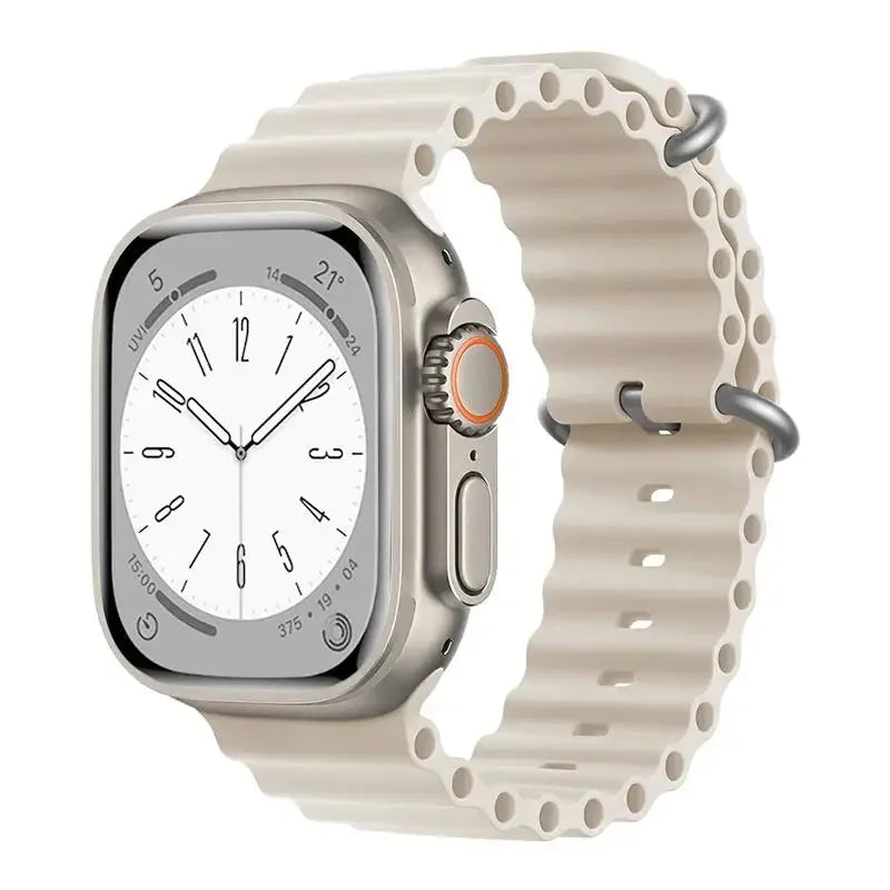 Ocean Strap for Apple Watch Ultra 2 Band 49mm 44mm 40mm 45mm 41mm 42mm 46mm 38mm Silicone Bracelet iWatch Series 10 9 SE 8 7 6 5